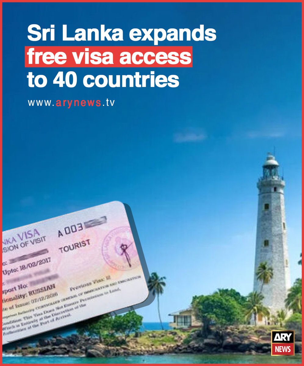 ARYNEWSOFFICIAL's tweet image. Sri Lanka expands free visa access to 40 countries

More details: arynews.tv/sri-lankan-fre…

#ARYNews