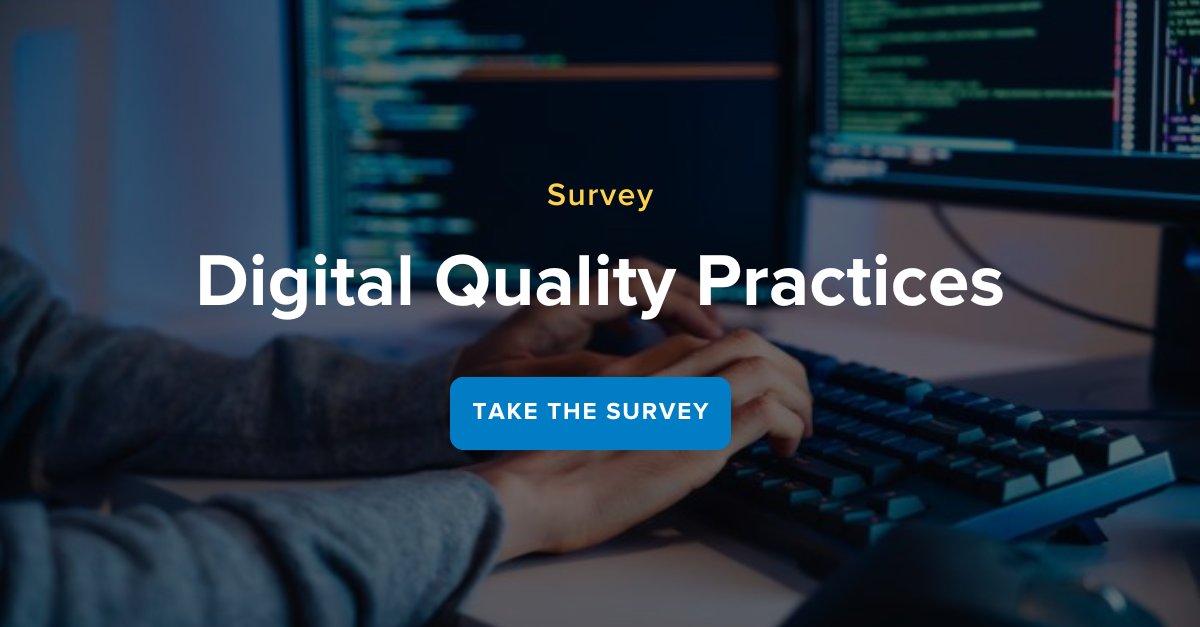 #SoftwareDevelopment and #QA practices are always evolving. Provide your perspective on the latest challenges and trends in our annual #DigitalQuality benchmarking survey before it closes on August 2. bit.ly/3IjSKhi