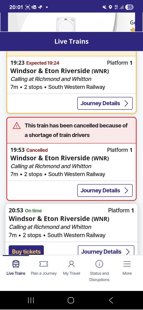 munirawilson's tweet image. Wow, a full 90 minutes between Waterloo to Windsor trains, thanks to &quot;summer timetable&quot; cancellations combined with train driver shortage. You really are excelling yourselves @SW_Help now you&apos;ve been nationalised 👏🏽