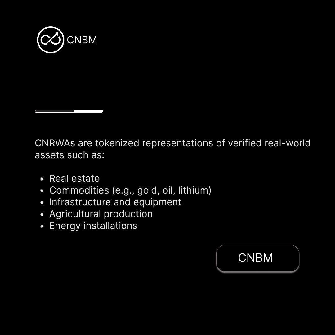 CNBM_Official's tweet photo. In a world full of black-box assets and unverifiable claims, CNRWAs (Crypto-Native Real World Assets) offer a refreshing standard:
 Full transparency, on-chain accountability, and provable backing.

Curious how it all works?
We’ve summed it up in one clear, visual breakdown.
 From issuance logic to collateral validation and real-time tracking 
 the infographic has all the answers.

Check out the graphic to see how CNRWAs redefine trust in digital assets.
 When assets speak for themselves, transparency isn't optional it's default

#CNRWAs #crypto #defi #CNBM #web3