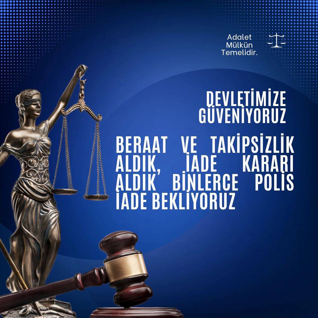 Umutlar _90 (@umutlar9666) on Twitter photo <a href="/YildizFeti/">Feti Yıldız</a> "Beraat ettik, suçsuzuz!
Peki neden hâlâ görevde değiliz?"
#KHKsızBirÜlke
<a href="/RTErdogan/">Recep Tayyip Erdoğan</a>
<a href="/dbdevletbahceli/">Devlet Bahçeli</a>
<a href="/YildizFeti/">Feti Yıldız</a>
<a href="/Akparti/">AK Parti</a>
<a href="/MHP_Bilgi/">MHP</a>
<a href="/DEMGenelMerkezi/">DEM Parti</a> <a href="/YildizFeti/">Feti Yıldız</a> "Beraat ettik, suçsuzuz!
Peki neden hâlâ görevde değiliz?"
#KHKsızBirÜlke
<a href="/RTErdogan/">Recep Tayyip Erdoğan</a>
<a href="/dbdevletbahceli/">Devlet Bahçeli</a>
<a href="/YildizFeti/">Feti Yıldız</a>
<a href="/Akparti/">AK Parti</a>
<a href="/MHP_Bilgi/">MHP</a>
<a href="/DEMGenelMerkezi/">DEM Parti</a>
