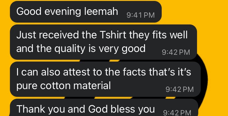 s_haleemah_'s tweet image. Another happy customer 🖤
✔️ Perfect fit
✔️ Top quality
✔️ 100% pure cotton
This is exactly why we do what we do.
Thank you for trusting @Leemahrealstyle