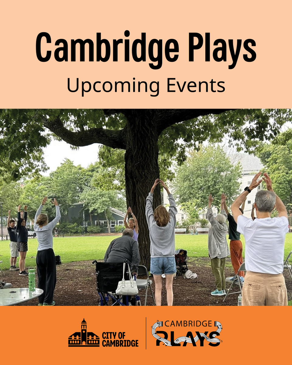 August is just around the corner and we have a packed scheduled of Cambridge Plays events. Coming up on August 2: 

🌳Tai Chi Under a Tree
🧘 All Levels Embodied Flow Yoga

For more details on these events and the Cambridge Plays program, visit cambridgema.gov/plays.