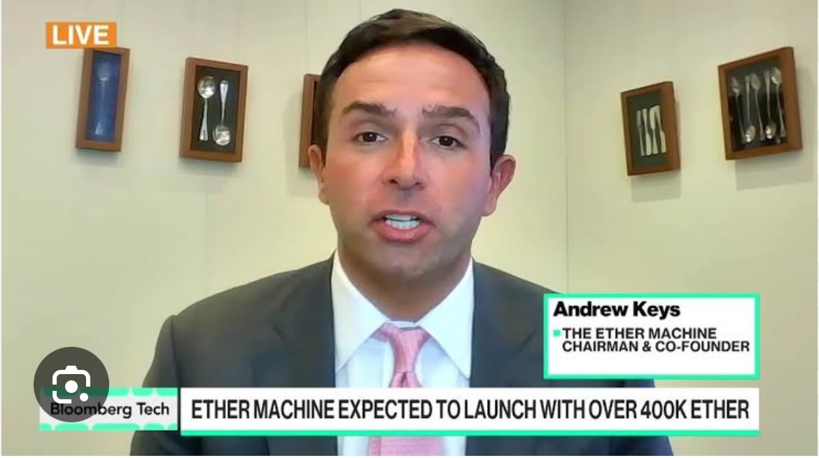 PerpFiend's tweet image. Tom Lee is pretty good
All the other ETH treasury guys are light years away from Saylor in sales skills
Ether Machine guy seems like a clown 🤡
Thinking he will be the first forced seller among the ETH treasuries