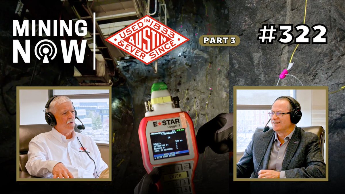Tunnel blasting just got smarter.

Austin Powder’s E*STAR Tunnel cuts plastic residue, boosts safety, and performs even in low light.

Thomas Hairhoger breaks it all down on Mining NOW. Watch: youtu.be/C4Q5wcGkJ-0?si…

#Mining #UndergroundMining #technology