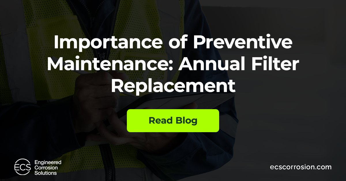 ECSCorrosion's tweet image. Neglecting annual filter replacements in nitrogen generators can lead to membrane damage and increased corrosion risk. ECS recommends yearly filter changes to maintain system integrity and extend equipment lifespan.

Learn more: hubs.ly/Q03v1Wfv0 

#NitrogenGenerators