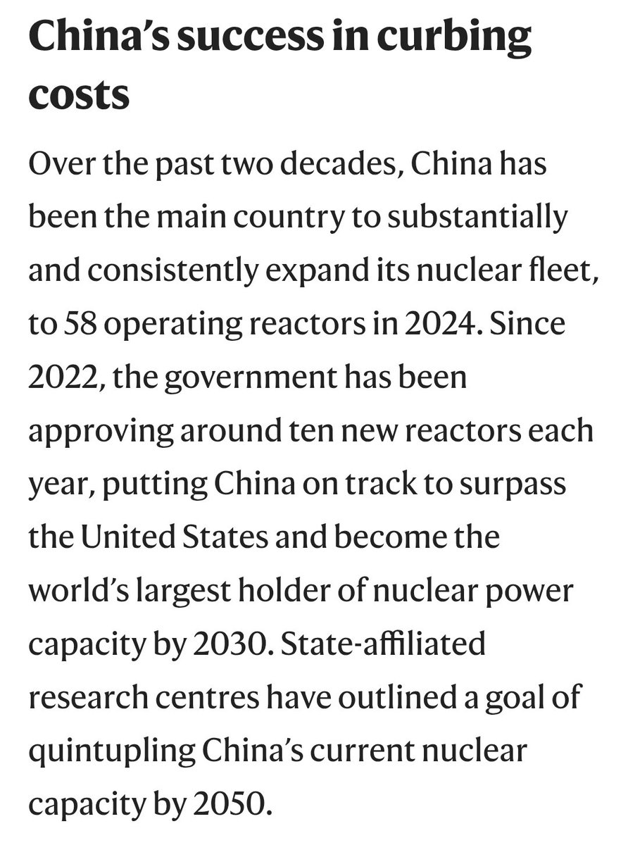 CarstenBKK's tweet image. Das tote Pferd lebt in China.
Bis 2050 will China die Produktion verfünffachen. Das entspräche etwa 300 Reaktoren.
Und nicht teuer, da man die Industrie strategisch aufgebaut hat und nicht wie in Deutschland zerstört hat.
nature.com/articles/d4158…