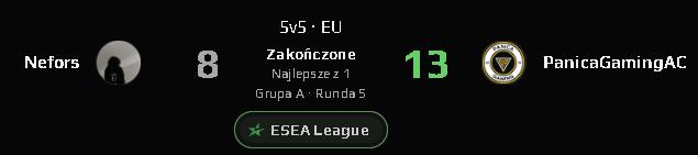 Wygrana 13:8 na esea