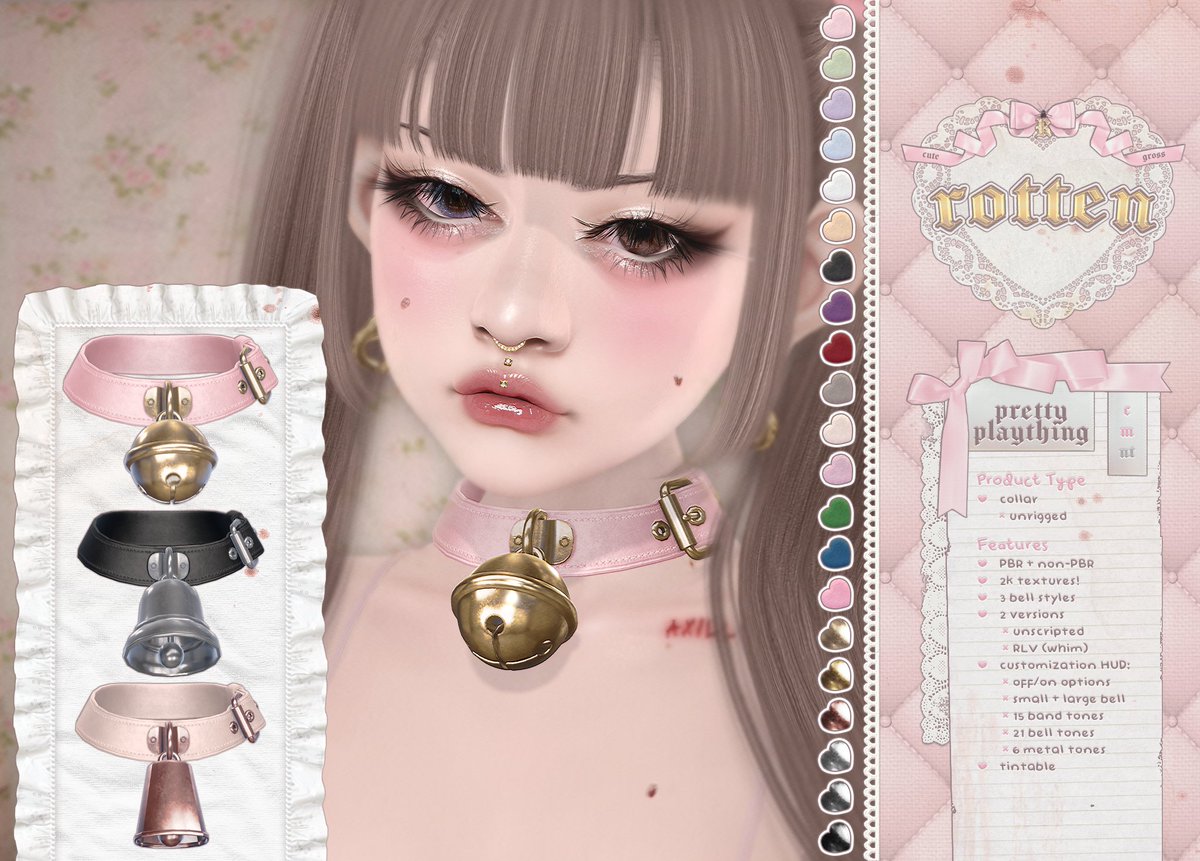 - - - - - - - - - - - - - - - ୨୧ - - - - - - - - - - - - - - -
{ ! } 28th, 1PM SLT @ KINKY
{ ♡ } rotten • pretty plaything
{ ♡ } INFO ➼ prmfd.co/p/8j5qf7szIoen
{ ✧ } TELEPORT ➼ maps.secondlife.com/secondlife/Lib…