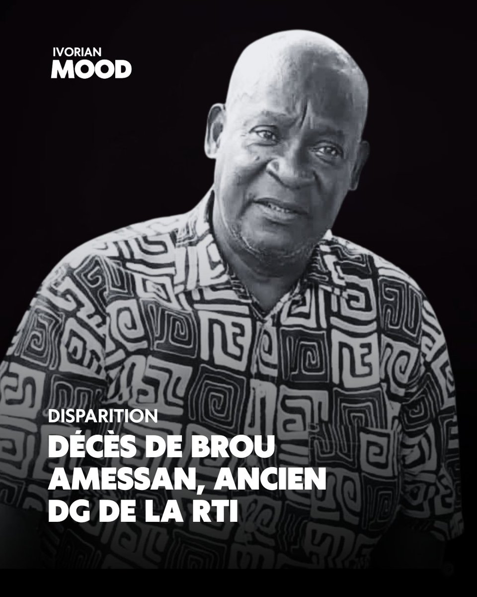ivorian_mood's tweet photo. ⚫️ Brou Amessan Pierre, journaliste, ancien présentateur du JT et ancien DG de la RTI, est décédé ce lundi, rapportent plusieurs sources. https://t.co/A41HiuULSu