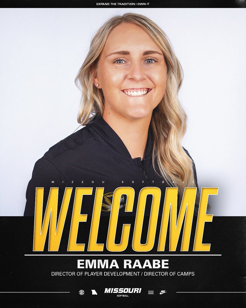 Welcome Home, Emma Raabe 🐯

We’re thrilled to announce Emma as our Director of Player Development/Director of Camps! 

🔗: mutigers.com/news/2025/7/28…

#MIZ🐯🥎 | #OwnIt