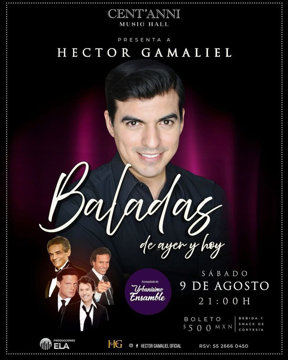 Sokol Producciones (@sokolprod) on Twitter photo Martes 10 am <a href="/_HectorGamaliel/">HECTOR GAMALIEL</a> en vivo en 98.5 FM en “Ponte al día” con <a href="/BlancaBecerril/">Blanca Becerril</a> …
También on line aquí: 👇🏼
emisoras.com.mx/el-heraldo/ Martes 10 am <a href="/_HectorGamaliel/">HECTOR GAMALIEL</a> en vivo en 98.5 FM en “Ponte al día” con <a href="/BlancaBecerril/">Blanca Becerril</a> …
También on line aquí: 👇🏼
emisoras.com.mx/el-heraldo/