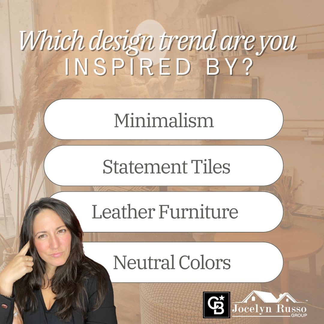 jocelynrrealtor's tweet image. Design trends can totally transform a space, but which one speaks to you? ✨

Are you a fan of clean Minimalism, bold Statement Tiles, cozy Leather Furniture, or soothing Neutral Colors? Drop your favorite below! ⬇️

#HomeDesignInspo #LeatherFurniture #NeutralVibes #JRGisYourKey