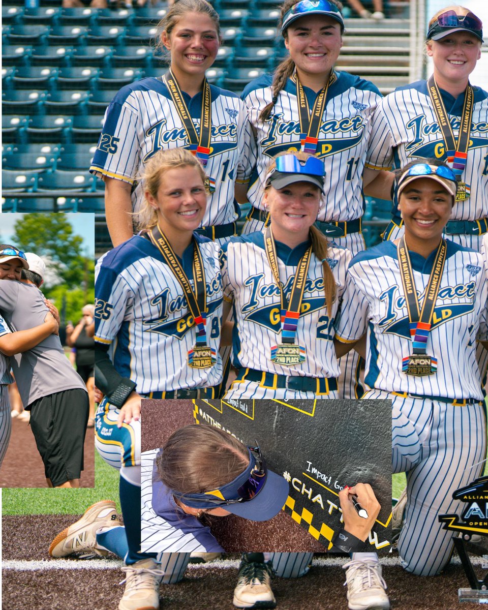 Only the strong survive and make it to the CHAMPIONSHIP GAME #AtTheAFON 😮‍💨. Shout out to our 2025 Alliance Fastpitch Open Nationals Champions and Runners Up 😎. We will never forget you 🥹.

18U Champion : Santa Fe Inferno - Nowling
18U Runner Up : Impact Gold Premier - Warrick