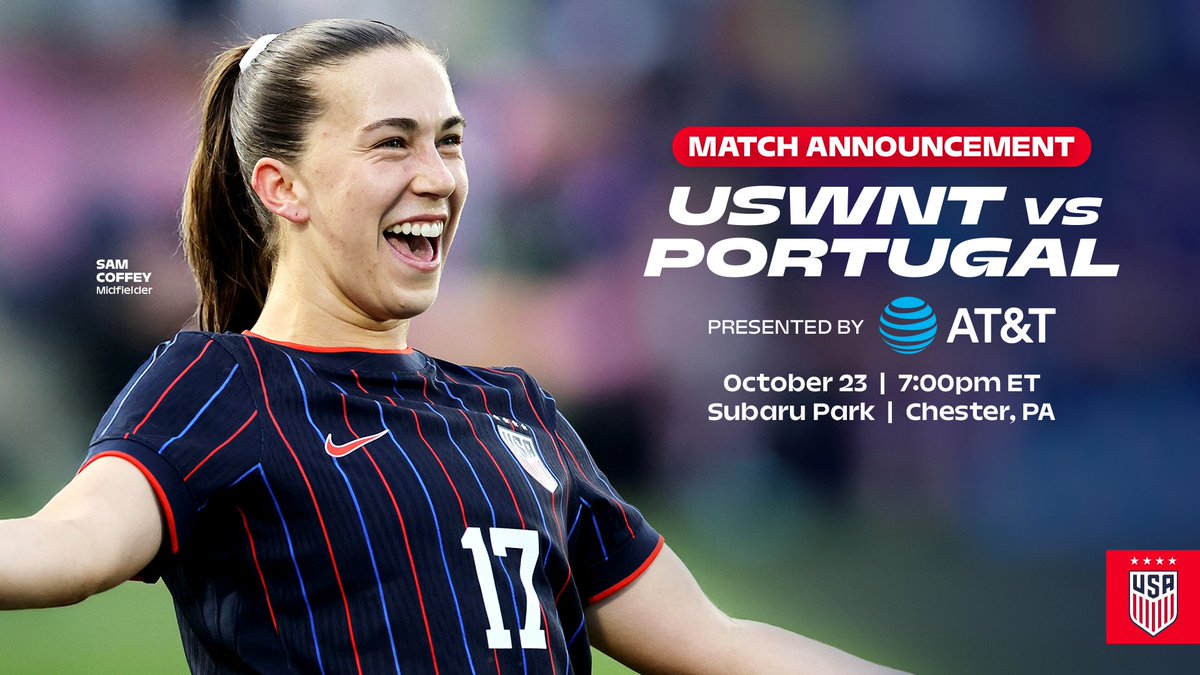 The <a href="/USWNT/">U.S. Women's National Soccer Team</a> are coming to Subaru Park on October 23! 🇺🇸

📝 philaunion.co/uswnt1023

#DOOP
