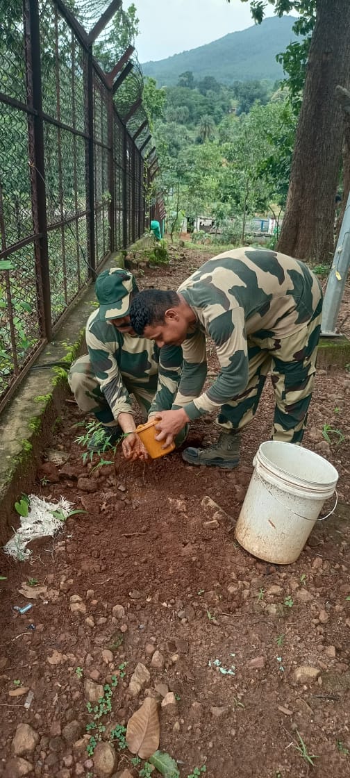BSFODISHA's tweet image. 🇮🇳 पर्यावरण मित्र 🌿💚
116 बटालियन बीएसएफ की डी कंपनी, COB Balndapada द्वारा पौधारोपण अभियान सफलतापूर्वक चलाया गया। 300+ पौधे लगाए गए। पर्यावरण संरक्षण के प्रति हमारी प्रतिबद्धता को मजबूत करता यह अभियान।🌲🌿
#बीएसएफ
#पर्यावरणमित्र
#हरितभारत
#पौधारोपण
#BSFOdisha