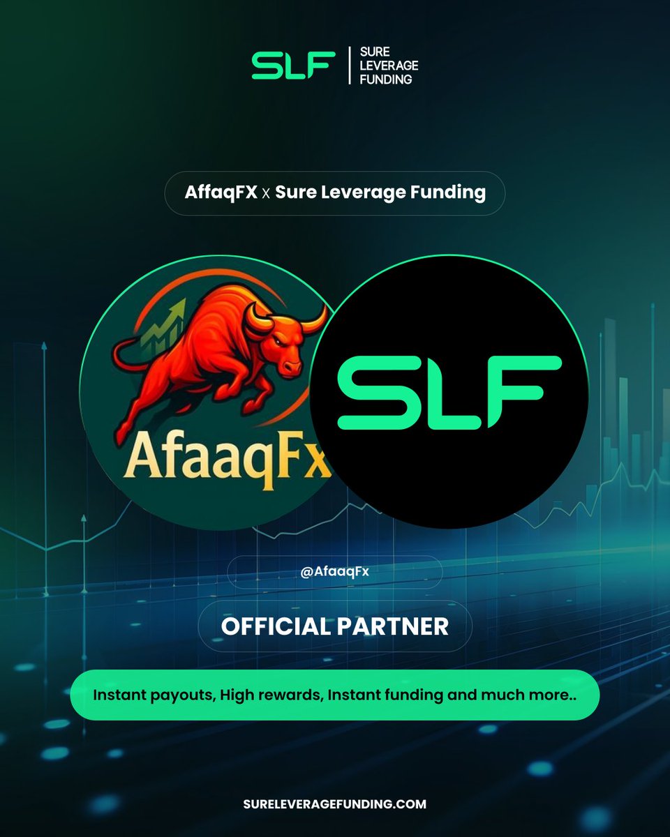 AfaaqFx's tweet image. I am pleased to announce my Partnership with @SureLeverage Prop Firm.
Thanks to @reigofx for giving me this oppertunity.
Use My affiliate Code "AfaaqFx" for special discount.
Checkout here👇👇
sureleveragefunding.com/?ref=1030