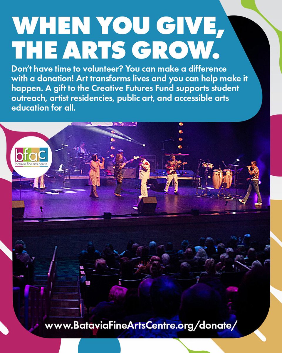 Don’t Have Time to Volunteer? You can make a difference with a donation! Art transforms lives — and you can help make it happen. Every donation helps, because when we invest in the arts, we invest in a brighter future.
Donate today: buff.ly/LyHh00H
#SupportTheArts