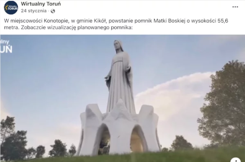 Bob57PL's tweet image. ✝️W zamian za ocalenie przez więzieniem za nielegalne manipulacje w handlu akcjami, znany polski miliarder buduje największy na świecie pomnik Matki Boskiej Bolesnej w Konotopi🙏
Matka Boska jak na razie się nie wypowiedziała. 😇
