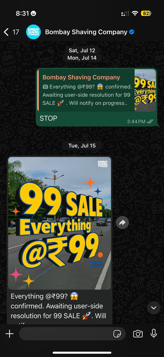 pradheep99's tweet image. Dear @BombayShavingCo,
Can you honor user preferences and stop spamming please ?