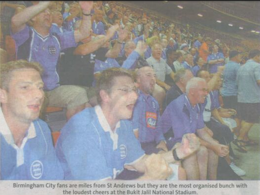 bcfcarchive's tweet image. Blues fans at the Premier League Asia Cup game vs Newcastle 2003. #BCFC