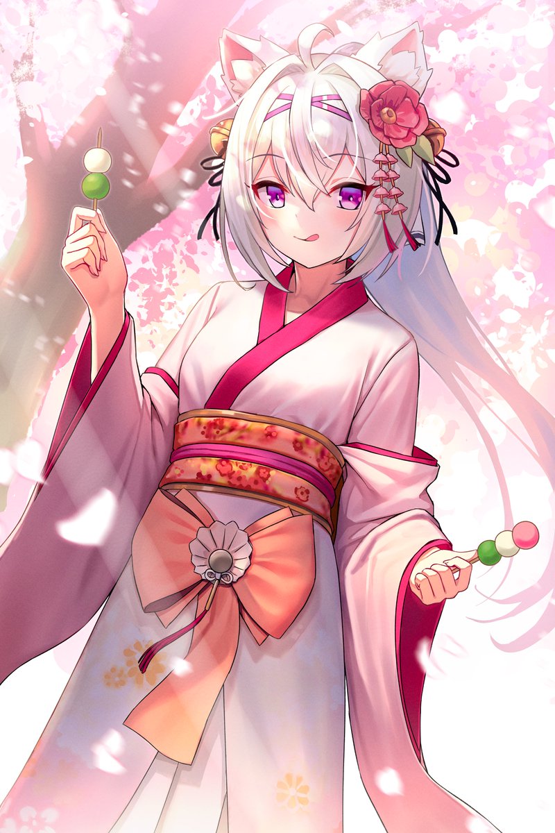 SpeedHunter020's tweet image. Filian in her pink kimono, snacking on dango! 🍡
I commissioned this from @kapa_draws!
#filianIsArt