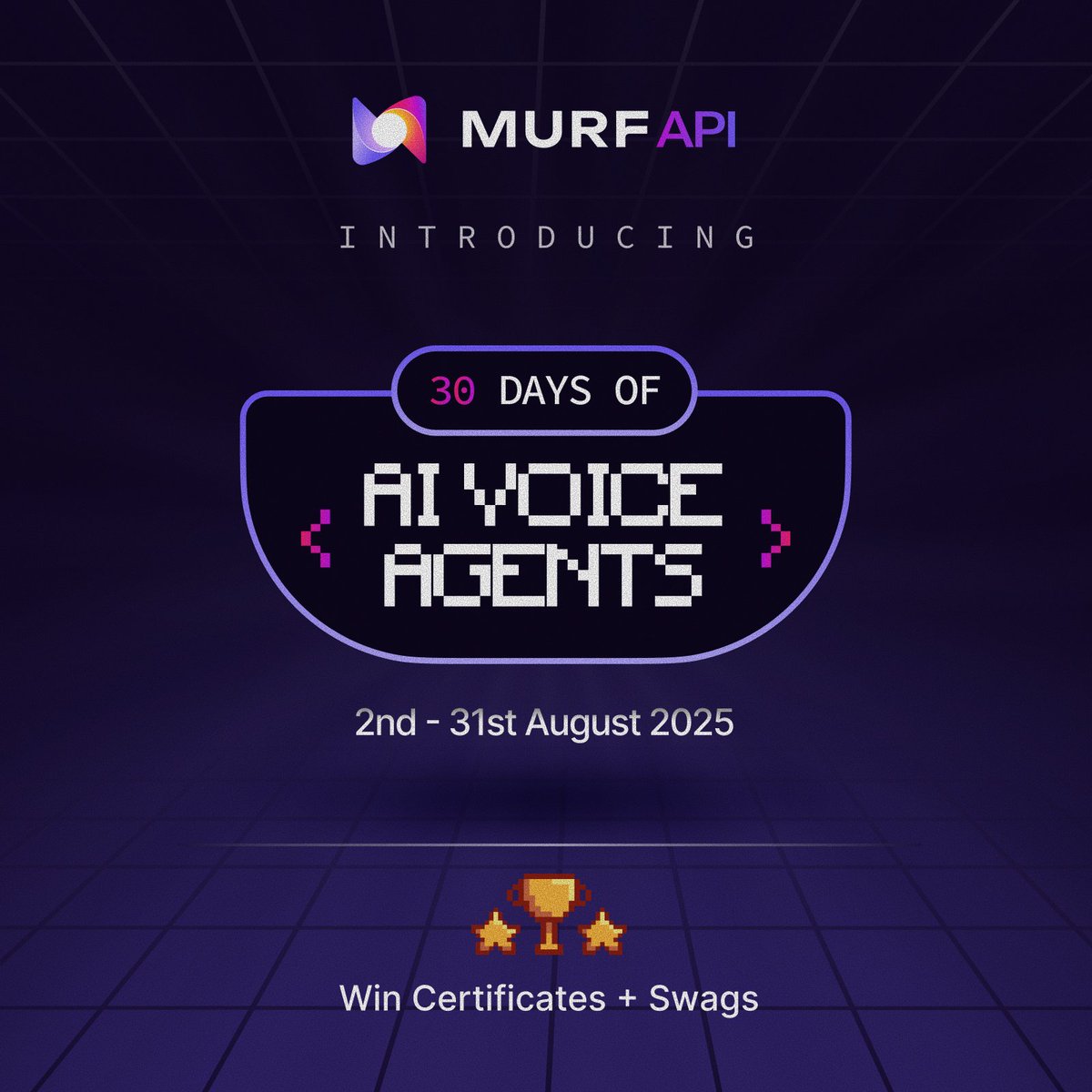 MurfAIStudio's tweet image. 30 days. 30 tasks. 1 AI Voice Agent. 🚀
Build in public, learn as you go, and win some sweet Murf swag + API credits.
Starts Aug 2.
Join the challenge → lu.ma/v4rikdkw
#MurfAPI #Coding #AgenticAI #AI #Agents #30DaysofAIVoiceAgents