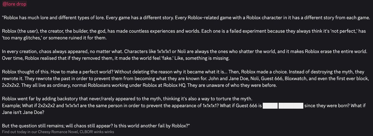 ocelhiracowboy's tweet image. basic world building and why the myths is. a ordinary robloxian
#CLBOR