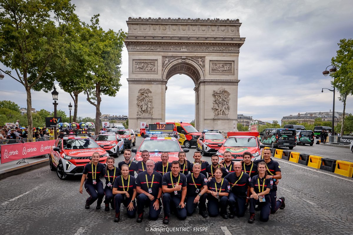 🚴‍♂️ Clap de fin pour le #TourDeFrance2025 !
Bravo à la team <a href="/PompiersFR/">Pompiers de France</a>  infatigable et toujours au contact.👏 Mention spéciale à <a href="/EBrocardi/">Porte-parole des sapeurs-pompiers de France</a>   et ses équipes : messages clairs, image forte, mission réussie.