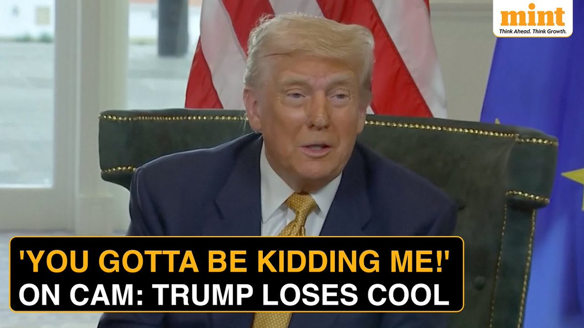 livemint's tweet image. US President Donald Trump who was answering reporters questions during the briefing on the US-EU trade deal announcement got visibly irritated as a reporter asked him whether these announcements were a distracting from a particular incident.

Watch: youtu.be/-JVzk16Aqc4?fe…