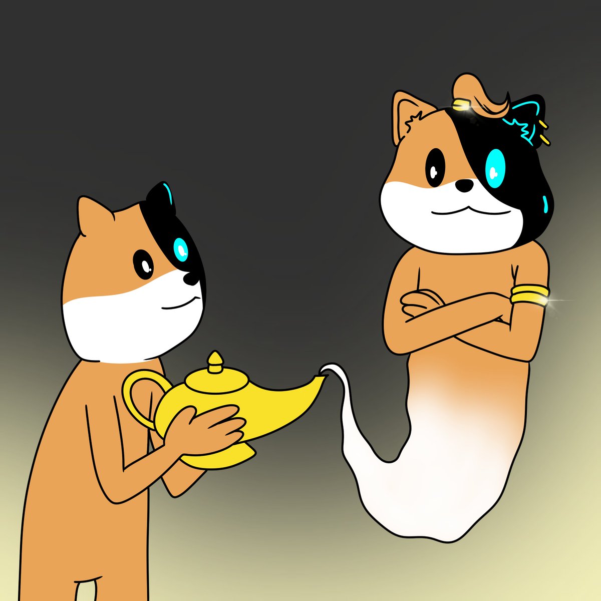 guiintern's tweet image. you get one wish from this genie on aptos .

what are you asking for?