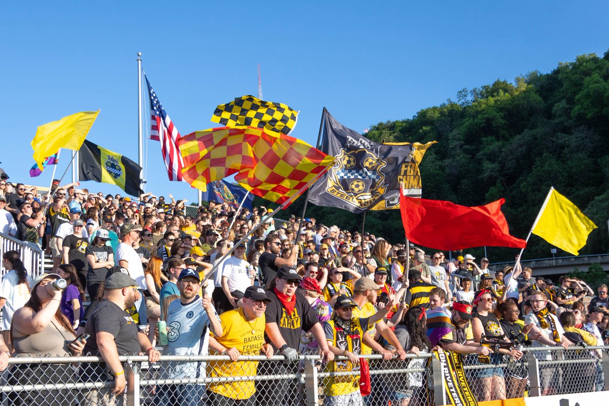 RivetersSC's tweet image. On National Soccer Day, we celebrate a first season full of memories and amazing moments. From our first kickoff to the dreams of every young player watching, we’re just getting started. 💛🖤❤️
 
#RivetersRise