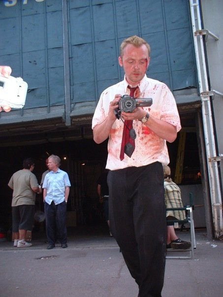 dermotalbarn's tweet image. Shaun Of the Dead behind the scenes photos my beloved
