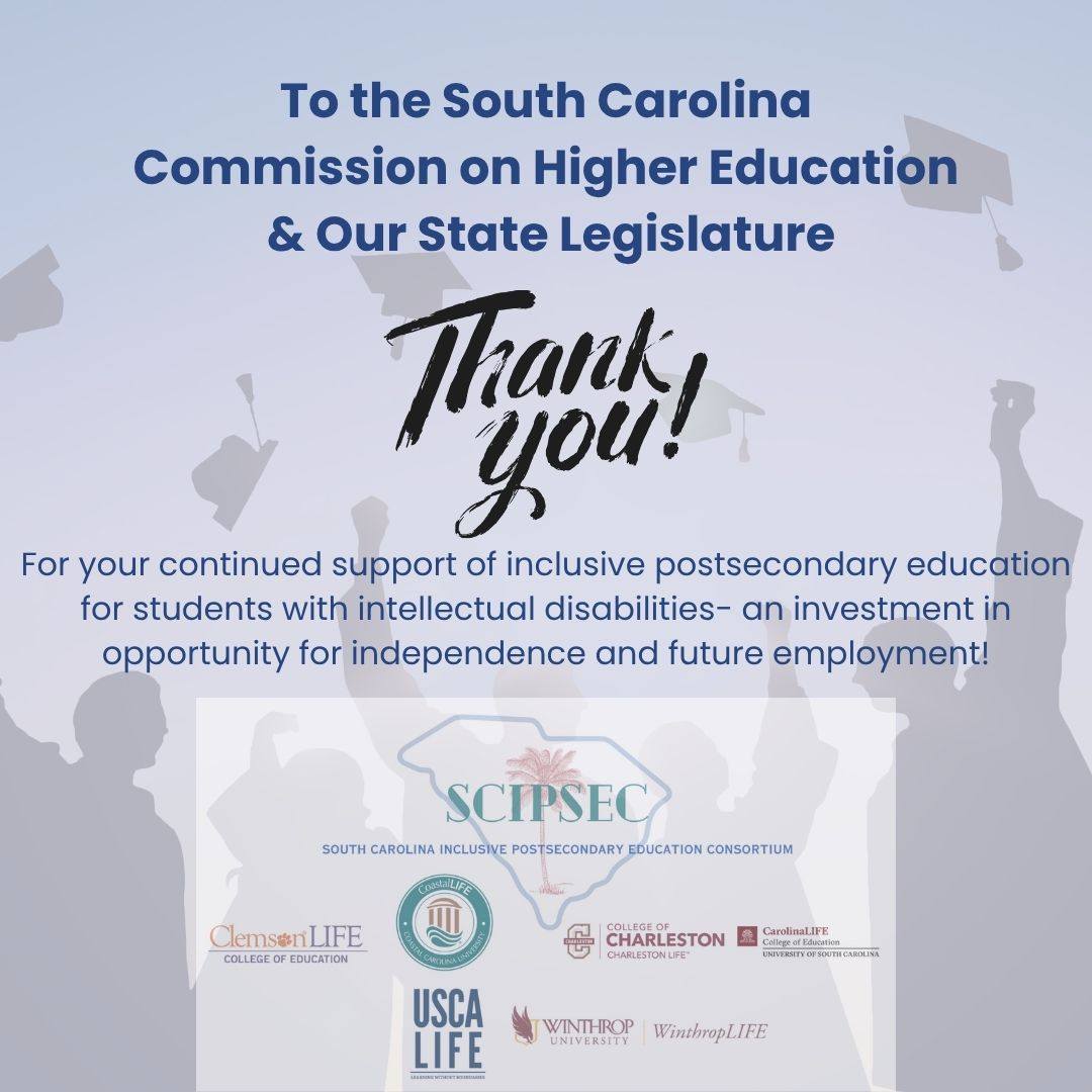 UofSC_LIFE's tweet photo. So proud to be part of the movement that’s transforming access to higher education in South Carolina! The growth in funding, outcomes, and opportunity speaks for itself. South Carolina is paving the way for what IPSE should look like, and we’re honored to be part of that story! https://t.co/ZnEabEooVm