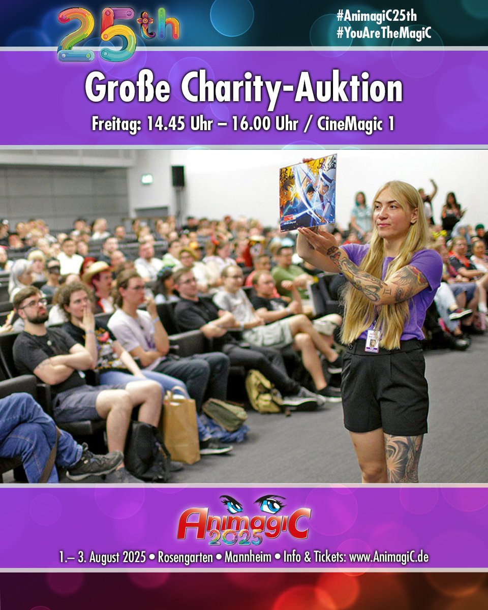 AnimagiCtweet's tweet image. Auch auf der AnimagiC 2025 heißt es wieder: "Zum Ersten, zum Zweiten und zum Dritten!"
Lest jetzt auf AnimagiC.de, welche signierten Manga- und Anime-Schätze ihr in der diesjährigen Charity-Auktion ersteigern könnt!
#AnimagiC25th #YouAreTheMagic