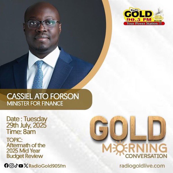 TG_DERY's tweet image. Tomorrow morning is a busy time for Finance Minister Dr Ato Forson as he appears on RadioGold, CTV, and Accra FM.
Do make a date with him and follow the discussions.