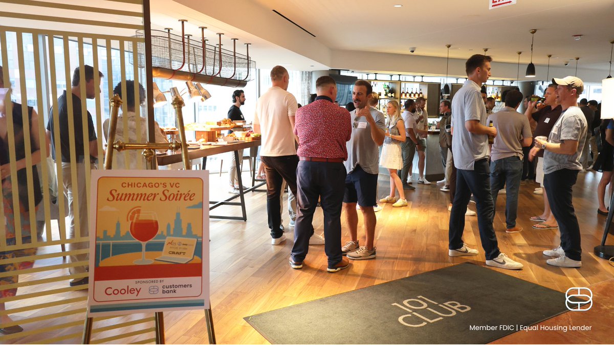 Customers Bank was thrilled to sponsor Chicago’s VC Summer Soiree with <a href="/M25vc/">M25</a>, @JumpCapital, @Craft_Ventures, and @HydeParkVP. Thanks to all the builders, innovators, VCs and partners for coming out &amp; braving the heat to celebrate the city's thriving venture community.