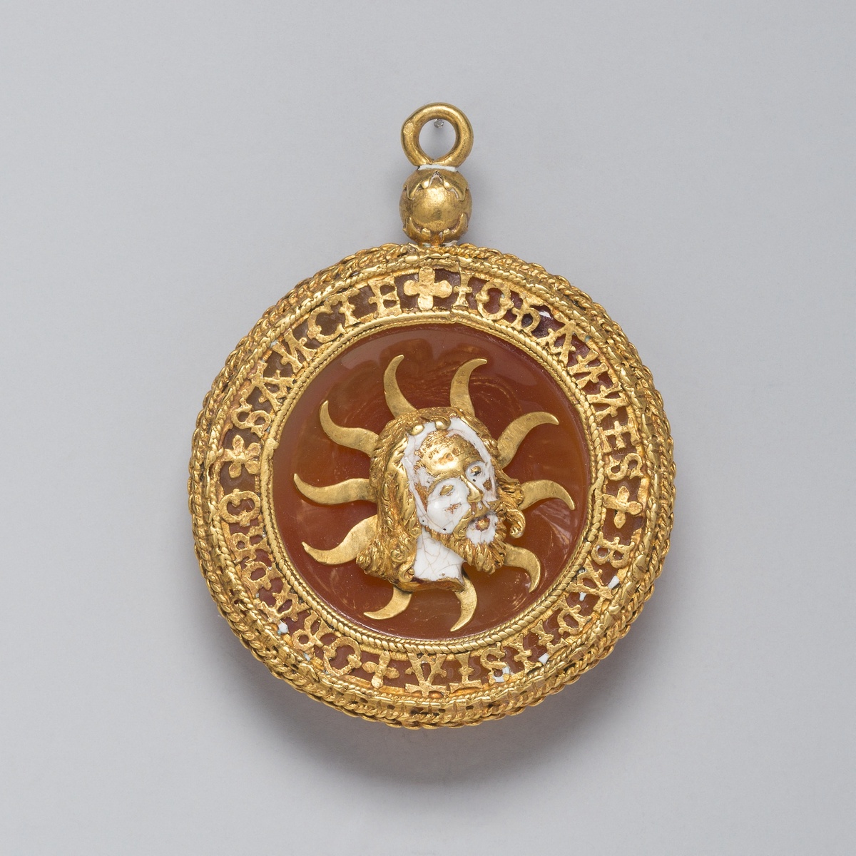 Hat Badge with the Head of Saint John the Baptist Adapted as a Pendant #artbots #aic