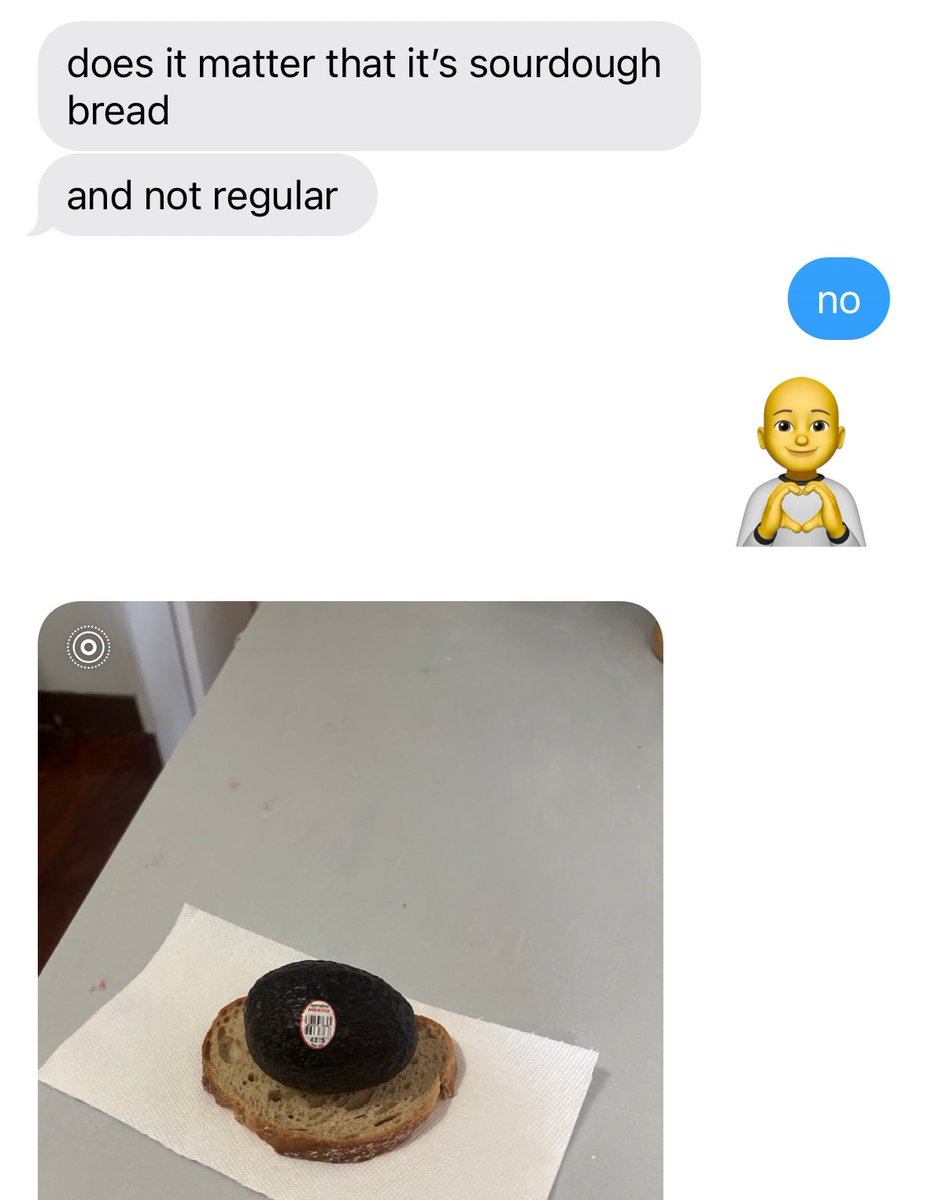 Just told my friend if you place an avocado on a slice of bread it ripens in 10 minutes