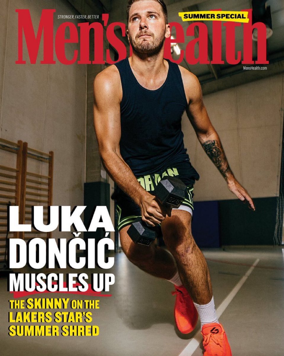 Luka Doncic graces the cover of <a href="/MensHealthMag/">Men's Health Mag</a> Summer Special. #Lakeshow