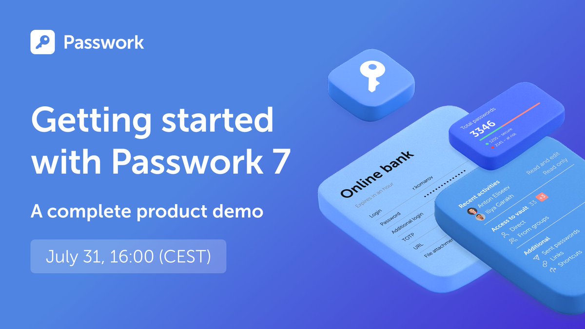 Passwork (@passwork_pro) on Twitter photo ๐ฃ๐ฎ๐๐๐๐ผ๐ฟ๐ธ ๐ณ โ ๐ข๐ป๐น๐ถ๐ป๐ฒ ๐๐ฒ๐บ๐ผ
Want to see how Passwork 7 can make password management effortless for your team?
Join our live tour of Passwork 7 โ the most powerful self-hosted password manager for businesses.
๐ช๐ต๐ฎ๐ ๐๐ผ ๐๐
๐ฝ๐ฒ๐ฐ๐:
- 10-minute walkthrough: ๐ฃ๐ฎ๐๐๐๐ผ๐ฟ๐ธ ๐ณ โ ๐ข๐ป๐น๐ถ๐ป๐ฒ ๐๐ฒ๐บ๐ผ
Want to see how Passwork 7 can make password management effortless for your team?
Join our live tour of Passwork 7 โ the most powerful self-hosted password manager for businesses.
๐ช๐ต๐ฎ๐ ๐๐ผ ๐๐
๐ฝ๐ฒ๐ฐ๐:
- 10-minute walkthrough: