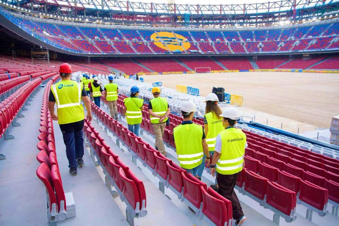 blaugranation_'s tweet image. 🚨🏟️ Barcelone a réalisé aujourd'hui au stade Camp Nou un test technique interne avec la participation de nombreux départements pour déterminer l'état de préparation de certains éléments tels que les haut-parleurs, l'éclairage, etc. Tout cela s'inscrit dans le cadre du…