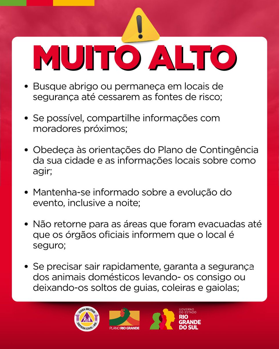 DefesaCivilRS's tweet image. Defesa Civil alerta para Alerta condição SEVERA para vento de 90 a 110 km/h no Litoral Norte. Risco MUITO ALTO de queda de arvores e energia. Risco ALTO de queda de árvores e energia. Válido até 15h do dia 28 de julho. Evite áreas de risco. Emergência ligue 190/193.