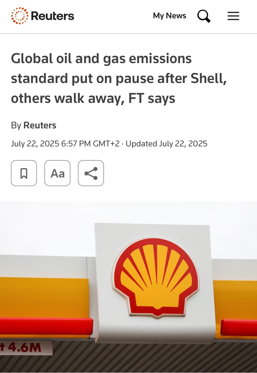 Define abject systemic failure? 

The fact the fossil fuel industry has KNOWN it is driving humanity to extinction since 1954, but in 2025 is ALLOWED to ignore scientists &amp; just carry on drilling to enrich shareholders, &amp; is then gifted $TRILLIONS in taxpayer subsidies to do so.