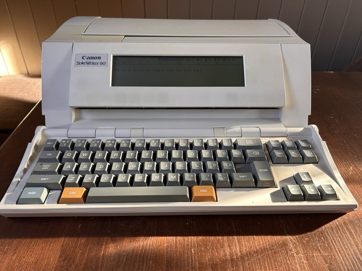 As a teenager, long before I could afford a home computer with a printer, there was the Canon St*r Writer 60--my first word processor. I wrote numerous stories, particularly fan fiction. I salute you, old friend. #memories #writerslife I wish I still had you.