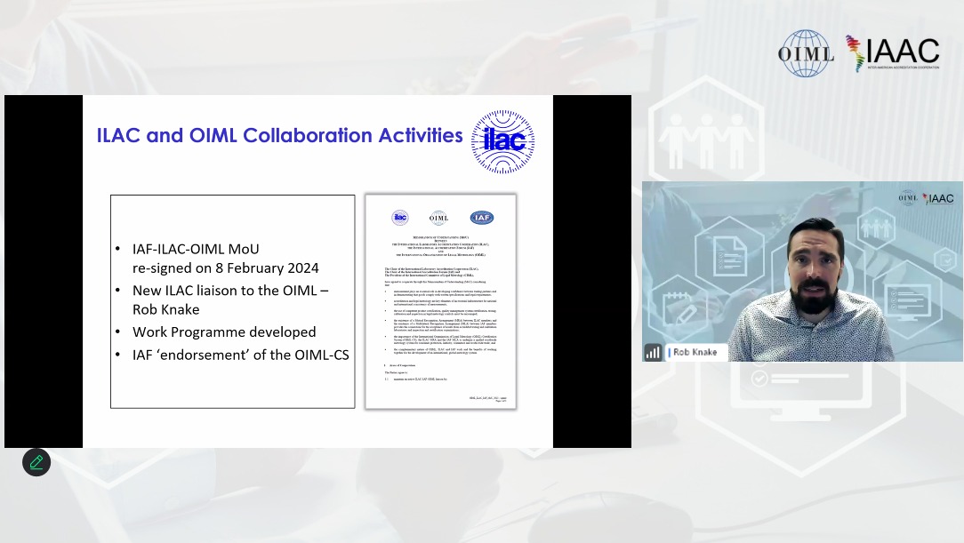 IAAC_Official's tweet image. Robert Knake, @ILAC_Official Liaison to @OimlBiml , shares key updates on ILAC–OIML collaboration and its role in strengthening legal metrology systems.
#ILAC #OIML #OIMLCS #Accreditation