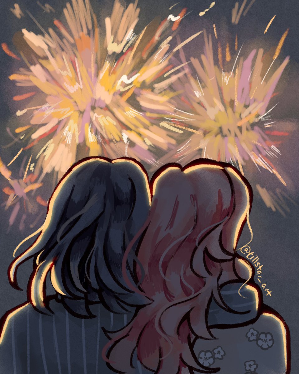 tillstar_art's tweet image. #MitsuayaWeek2025 DAY 2 
watching the fireworks together…