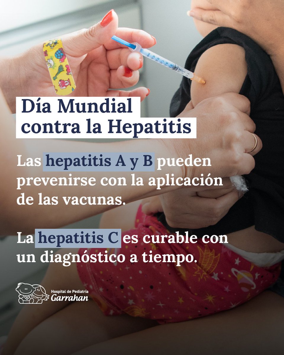 La hepatitis es una enfermedad que afecta al hígado.  

👉🏽 Las formas A y B se pueden prevenir con las vacunas incluidas en el Calendario Nacional. 

En el caso de la hepatitis C, es curable con un diagnóstico a tiempo. 

La detección temprana de la B y C, a través de la prueba