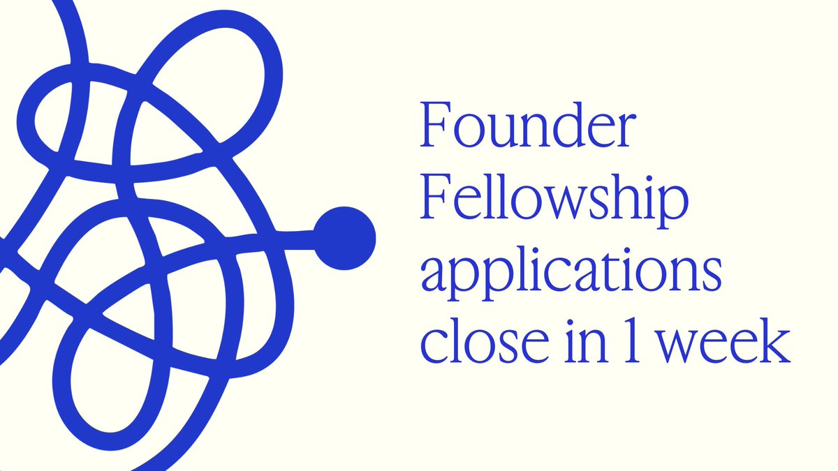 One week remaining to apply for the Founder Fellowship <a href="/southpkcommons/">South Park Commons</a>

Here's why it's the best way to start a venture scale company