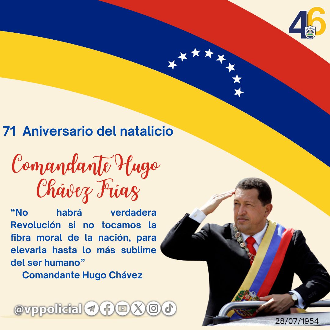 #Nicaragua 

El Comandante Hugo Chávez nos legó valores de firmeza, lealtad y amor a la Patria. 

Seguimos su legado de luchar por la Soberanía y autodeterminación. 

#JuntoALaComunidad